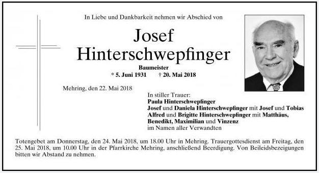 josef hinterschwepfinger